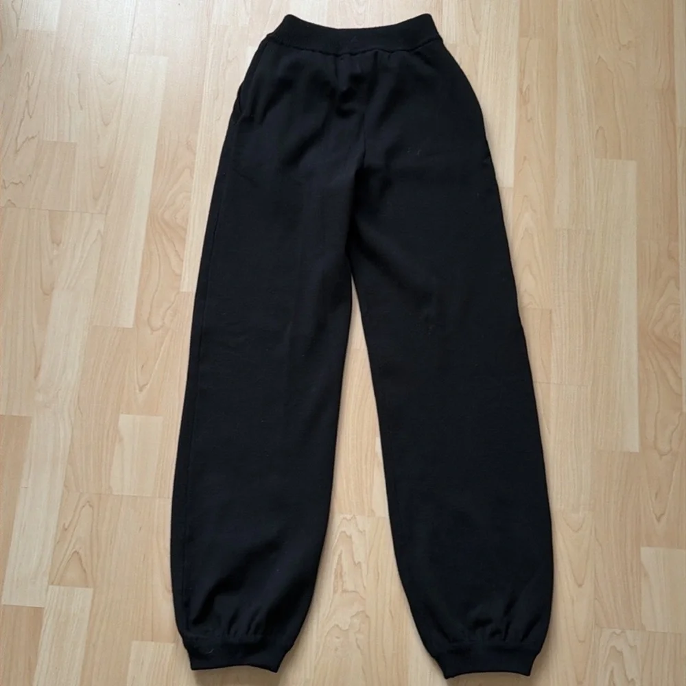 NWOT Chloe black plaid wool blend jogger pant, size S - Picture 2 of 11